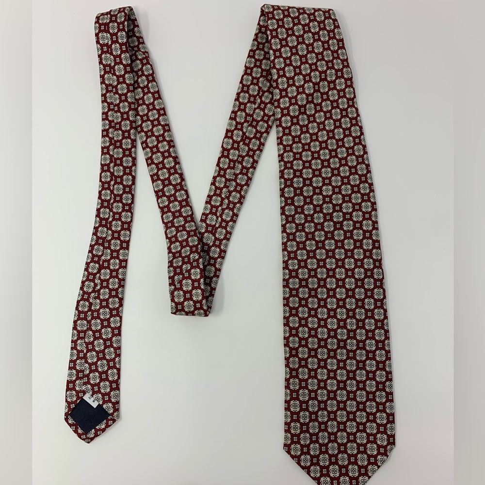 Vintage Nottingham 100% SILK Men’s Geometric Neck Tie H5